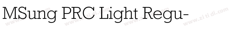 MSung PRC Light Regu字体转换